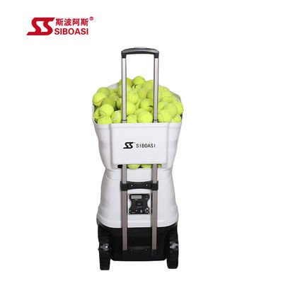 Черная машина теннисного мяча Siboasi S4015, машина тенниса 150W бросая